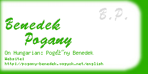 benedek pogany business card